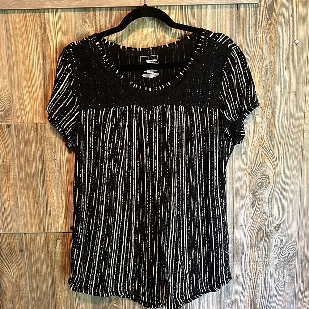 Sonoma. Short sleeve 100% cotton blouse
